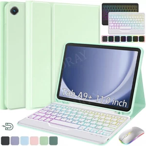 For Samsung Galaxy Tab A9 Plus 11" inch Tablet Backlit Keyboard Case With Mouse - Picture 1 of 45