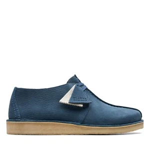 NEW Clarks Original Desert Trek NAVY BLUE NUBUCK LEATHER "Bank Robber" SHOES - Picture 1 of 8