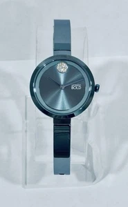 Brand New Movado Bold Trend Women’s Blue Stainless Steel Bangle Watch 3601009 - Picture 1 of 4