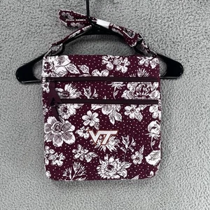 Borsa Vera Bradley Virginia Tech tripla zip tracolla xbody floreale AOP NUOVA CON ETICHETTE - Foto 1 di 11