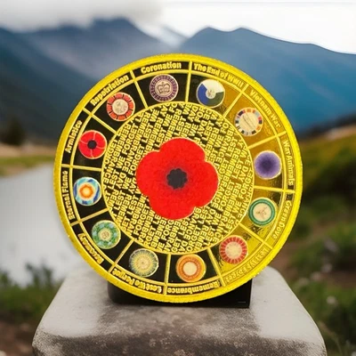 🇦🇺 Australia Red Poppy Remembrance Souvenir Medallion – Lest We Forget - image 1 of 4