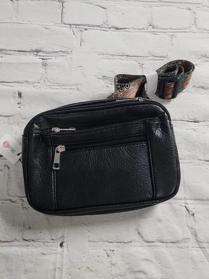 NEW - Bostanten Women's Hip Bag / Fanny Pack Belt Waist Pouch Bag Black 9"x7" - Image 1 of 4