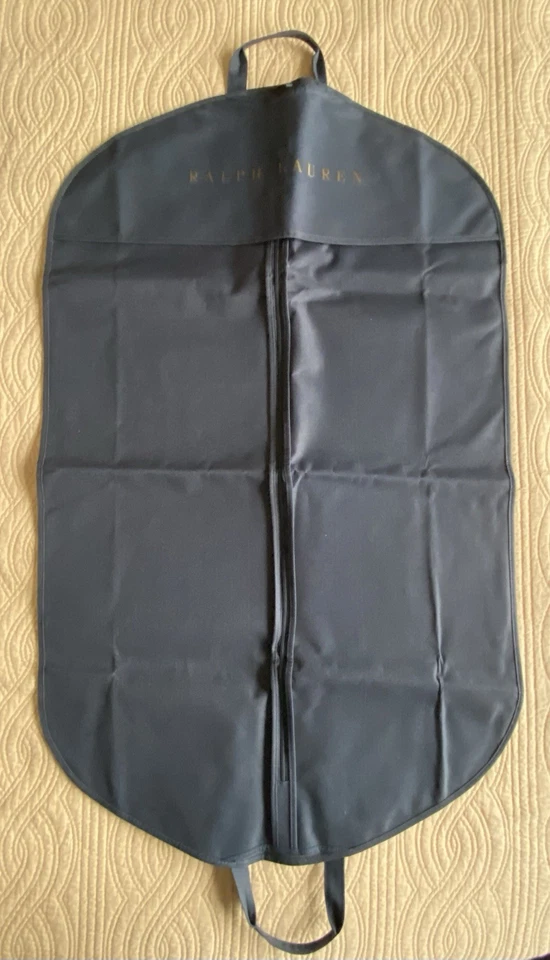 Traje de hombre Ralph Lauren azul marino y dorado, chaqueta bolsa de ropa plegable 24” X 40” Foto 1 de 4