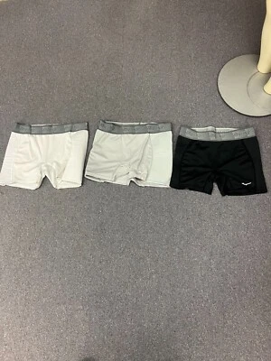 Mizuno Performance Gray & BLACK  Padded Sliding Shorts Women’s L softball volley - Image 1 of 4