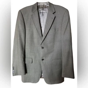 Joseph Abboud Wool 2 Sport Suit Coat Neutral Brown Print 39R USA - Picture 1 of 13