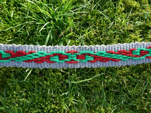 3,5cm breit Orient Band Jurtenband Meterware Wolle Larp Webband Borte handarbeit - Bild 1 von 3