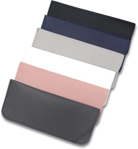 6 Pack Glasses Pouch Slim, Portable Leather Soft Eyeglass Case, Sunglasses Slip - Picture 1 of 6