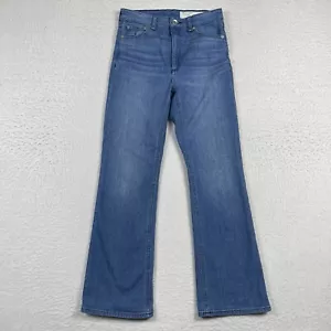 Rag & Bone Jeans Womens 27 Blue Denim Nina Ankle Flare Poppy Mid Rise Pants - Picture 1 of 16
