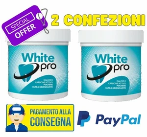 2 WHITE PRO SBIANCANTE DENTI BIANCHI addio macchie fumo alcool SORRISO PERFETTO - Foto 1 di 5