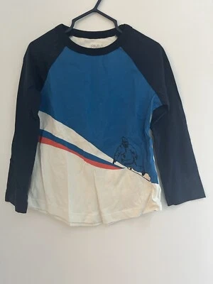 Camisa manga longa Gymboree criança meninos esquiador ao ar livre algodão raglan multi XXS - Imagem 1 de 3