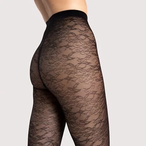 Fiore Ariel floral ornaments design flash dance tights women's pantyhose 30 Den - Picture 1 of 17