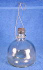 Antique Blown Blue Glass Fly / Insect Trap Catcher - Wire Handle
