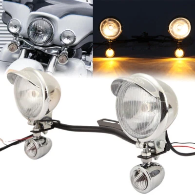 Motorcycle Passing Turn Signals Light Bar For Kawasaki Vulcan 750 900 1500 1600 - Image 1 of 4