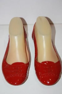 ROBERT CLERGERIE Ballerines Cuir Vernis Rouge Vif T 6.5 B / 38 TTBE - Imagen 1 de 10