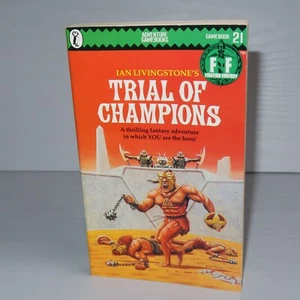 Fighting Fantasy Trial of Champions Vintage 1986 Adventure Game Book (Unused) - Imagen 1 de 24