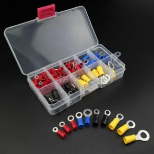 102PCS Insulated Electrical Wire Splice Terminal Spade/Crimp/Ring Connector Kit - Picture 1 of 7