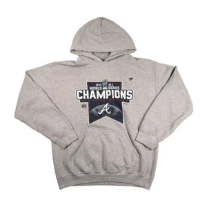 Sudadera con capucha gris jaspeado campeón de la Serie Mundial 2021 mediano de los Atlanta Braves - Imagen 1 de 7