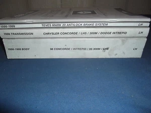 1999 CHRYSLER DODGE CONCORDE INTREPID 300M LHS REPAIR SHOP SERVICE MANUAL - Bild 1 von 6