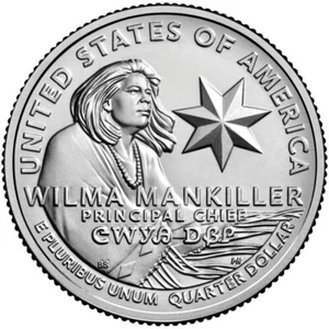 2022 P Uncirculated WIlma Mankiller Chief American Women Quarter Dollar USA Coin - Picture 1 of 10