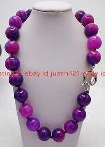 Huge 20mm Natural Purple Sugilite Gemstone Round Beads Necklace 16-30'' AAA - Picture 1 of 6