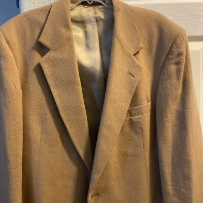 Abrigo deportivo NORDSTROM para hombre beige Loro Piana pelo de camello peinado talla 46 EX-L Foto 1 de 4