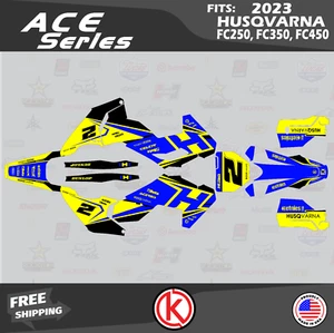 Graphics Kit for Husqvarna FC250 FC350 FC450 (2023+) Ace Series - Yellow Blue - Bild 1 von 6