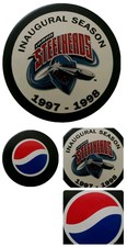 1997-1998 IDAHO STEELHEADS INAUGURAL SEASON OFFICIAL RARE PUCK PEPSI SPONSOR