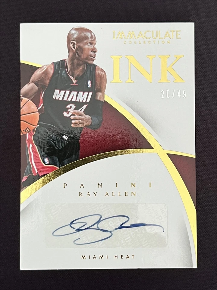 2014-15 Panini Immaculate Collection Ray Allen #4 Ink Autographs Auto Heat /49 - Image 1 of 2