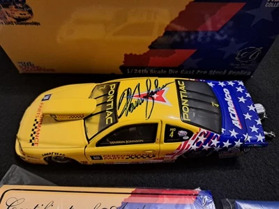 1:24 1/1002 Firmado por la NHRA Warren Johnson GM Pontiac Pro Stock 2003 Die Cast Foto 1 de 4