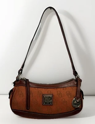 Cartera Denim Dooney & Bourke De Colección con Borde de Cuero Pequeña Y2K Rara Roja Foto 1 de 4