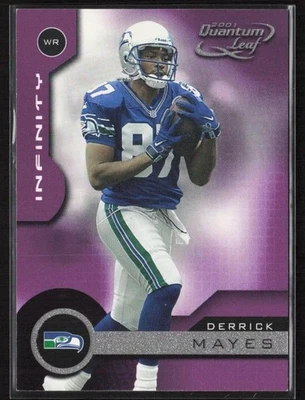 2001 Quantum Leaf Infinity Purple #/50 Derrick Mayes #163 Seahawks - Image 1 of 2