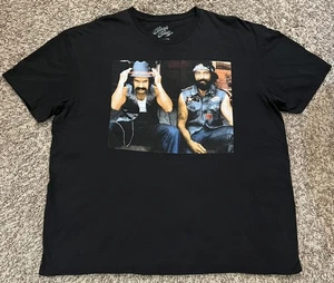 Cheech And Chong Hanging On Porch Official Merchandise Men's Black T-Shirt XXL - Picture 1 of 4