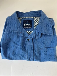 Camisa Prana Para Hombre Extra Grande Azul Mezcla Algodón Orgánico Cuello Abotonado - Imagen 1 de 5