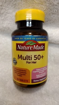 Nature Made Multi 50+ For Her Multivitamin 90 Tablets  Exp 04/2027. SEALED...  - Image 1 of 4