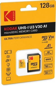Carte Mémoire Micro SD Kodak Multi-Usage 128Go avec Adaptateur - Photo 1 sur 1