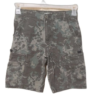 Pantalones Cortos Wrangler Niños 12 Verde 27x9 Camuflaje Bolsillos Carga Exterior Gorpcore Pesca Foto 1 de 4