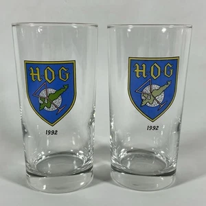 2 Vintage H.O.G. 1992 Harbor Open Golf Fishers Island Highball Glasses RARE! - Picture 1 of 12