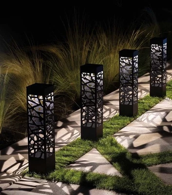 Tommy Bahama Square Solar Bollard Lights 20 Lumen, 5-pack - Image 1 of 4