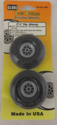 Du-bro 250T 2.5 in Low Bounce Shock Absorbing Airplane Wheels Tire NOS - Image 1 of 4