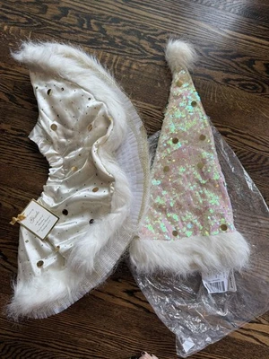 Victorias Secret Santa Baby SEQUIN Giselle Satin Tule Skirt & Hat Set NWT  - Image 1 of 4