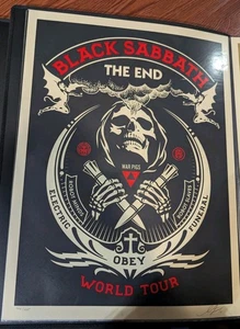 Black Sabbath The End Tour 2016 Shepard Fairey Ozzy Red Poster Druck Obey - Bild 1 von 6