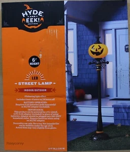 Hyde and Eek Halloween 6 ft Pumpkin LED Street Lamp Indoor/Outdoor NIB - Picture 1 of 1