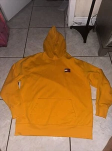 Tommy Jeans Mens Hoodie Sz XL Gold Used - Picture 1 of 20