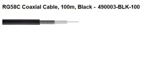 Rg58 C/U Quality Coax Cable, Black 100M, Webro Cable 48003-BLK-100 - Afbeelding 1 van 7