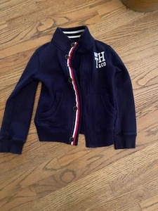 TOMMY HILFIGER Boys Kids Logo Button Up Jacket Youth Size XS 4-5 Fit Long Sleeve - Picture 1 of 3