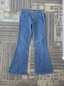 Vintage Levis 684 Bell Bottom Jeans Dark Denim Elephant Bell Flare Pants 32x36 - Picture 1 of 4
