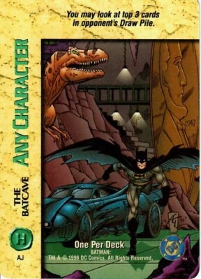 1996 DC Comics Overpower - The Batcave Promo Card - Any Character - One Per Deck - Image 1 of 2