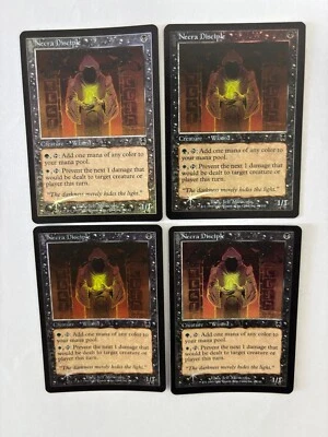 MTG 4X FOIL APOCALYPSE NEERA DISCIPLE NM MAGIC THE GATHERING COMMON BLACK - Image 1 of 4