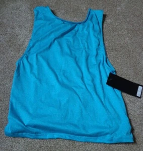 NATALIE women's NWT sz S Caribbean blue sleeveless top open in back - Picture 1 of 6