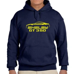2016-19 Shelby GT350 Mustang Navy Blue Hoodie Sweatshirt FREE SHIP - Picture 1 of 7
